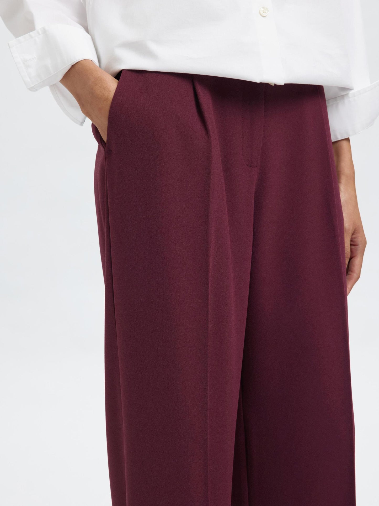 Selected Tinni Mid Rise Wide Pants - Fig