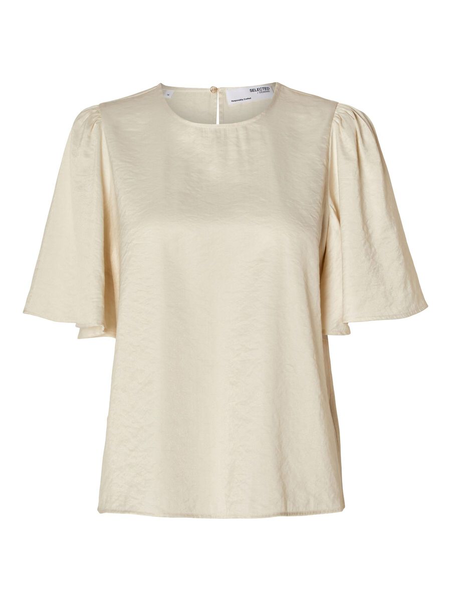 Selected Femme Freya Satin Blouse - Birch