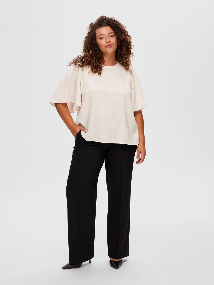 Selected Femme Freya Satin Blouse - Birch