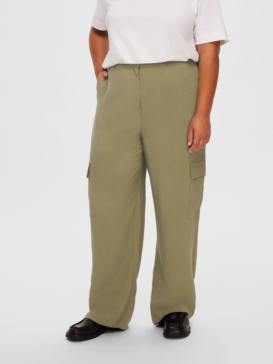 Selected Femme Tapered Pant -Dusky Green