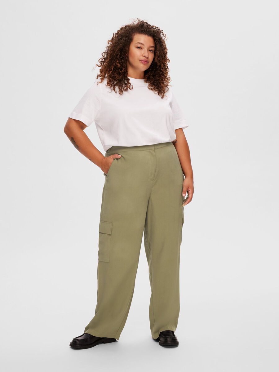 Selected Femme Tapered Pant -Dusky Green