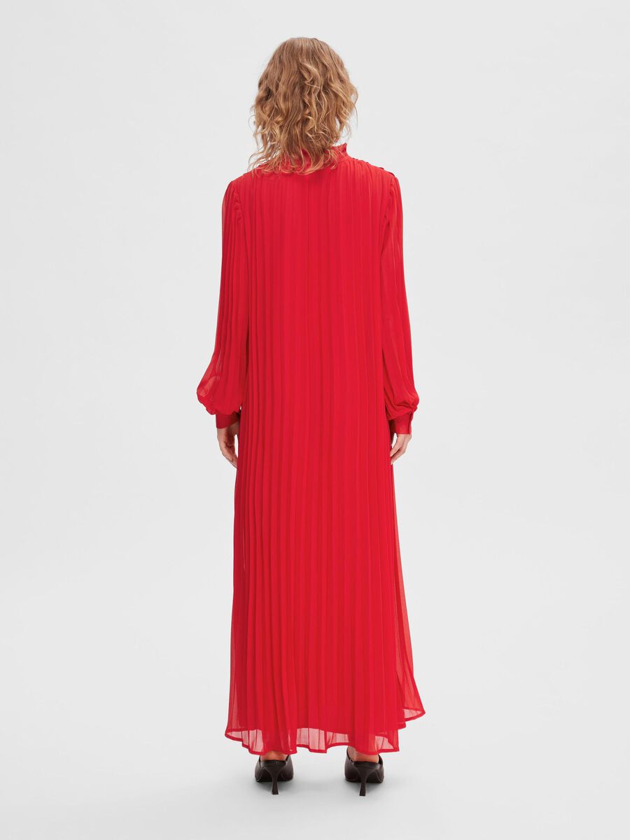 Selected Femme Darcie Ankle Plisse Dress - Ski Patrol