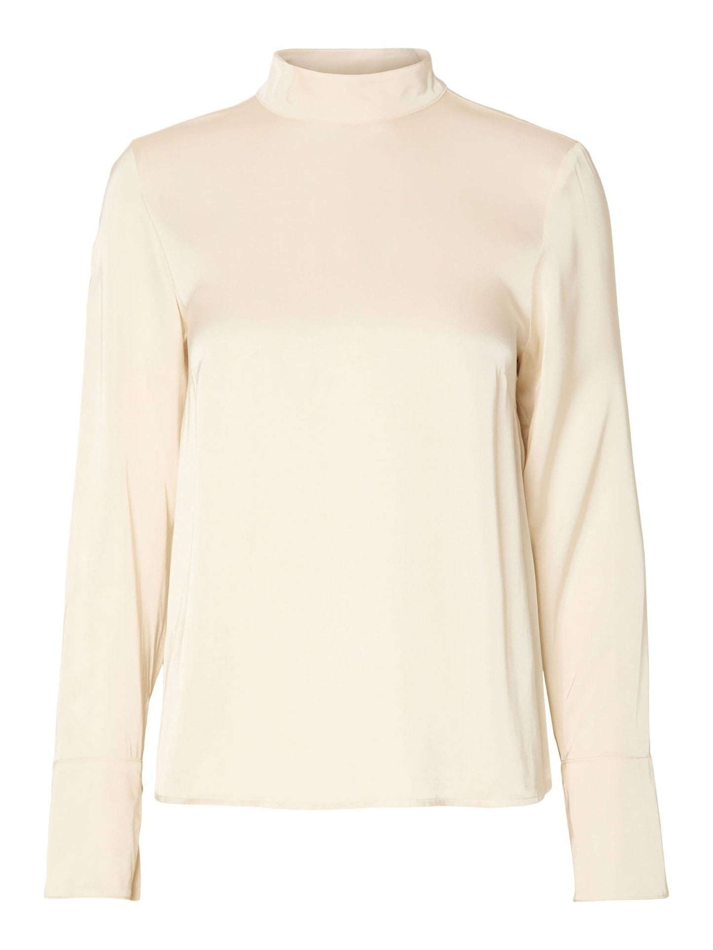 Selected Femme Satin Blouse - Birch