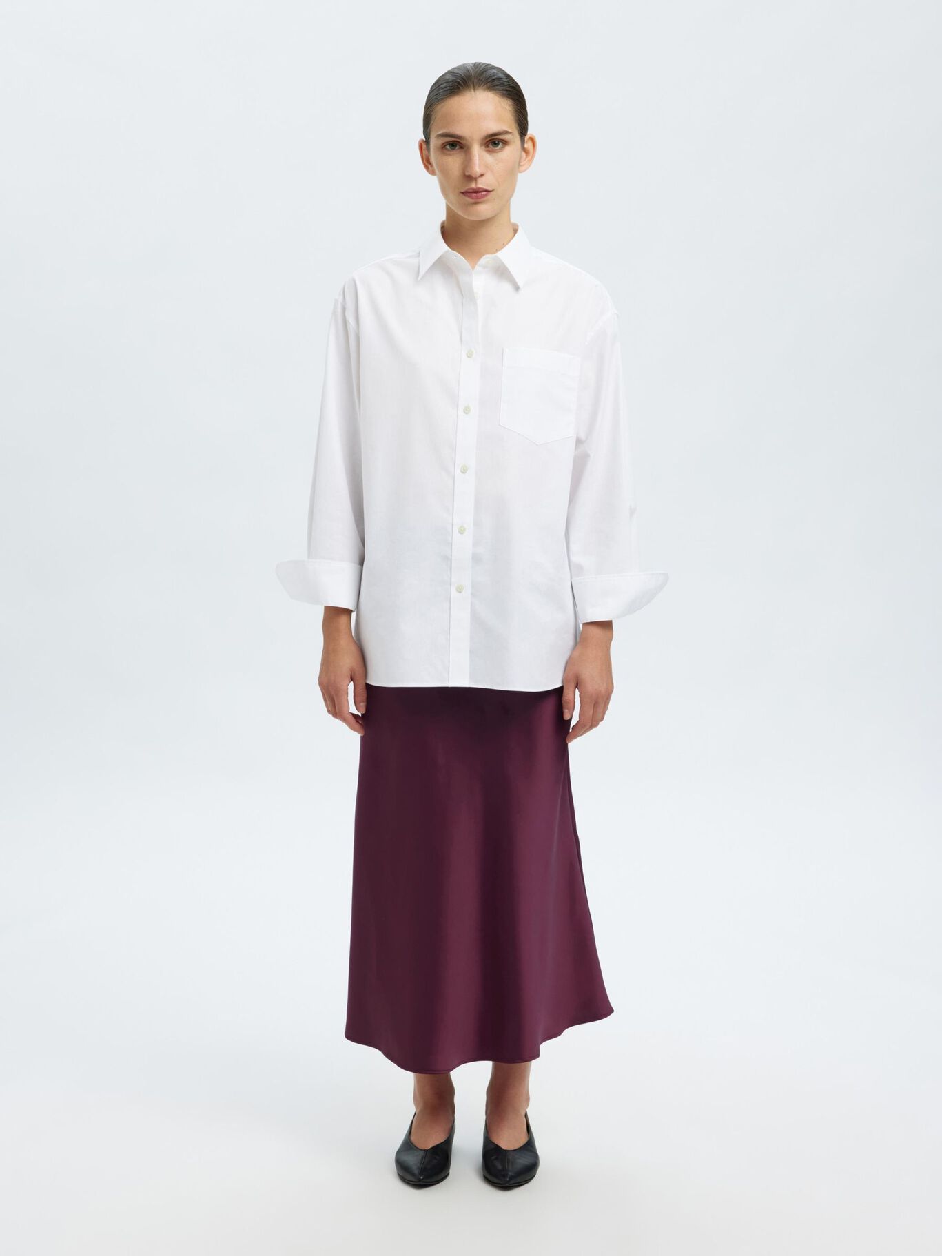 Selected Lena High Waist Midi Skirt - Fig