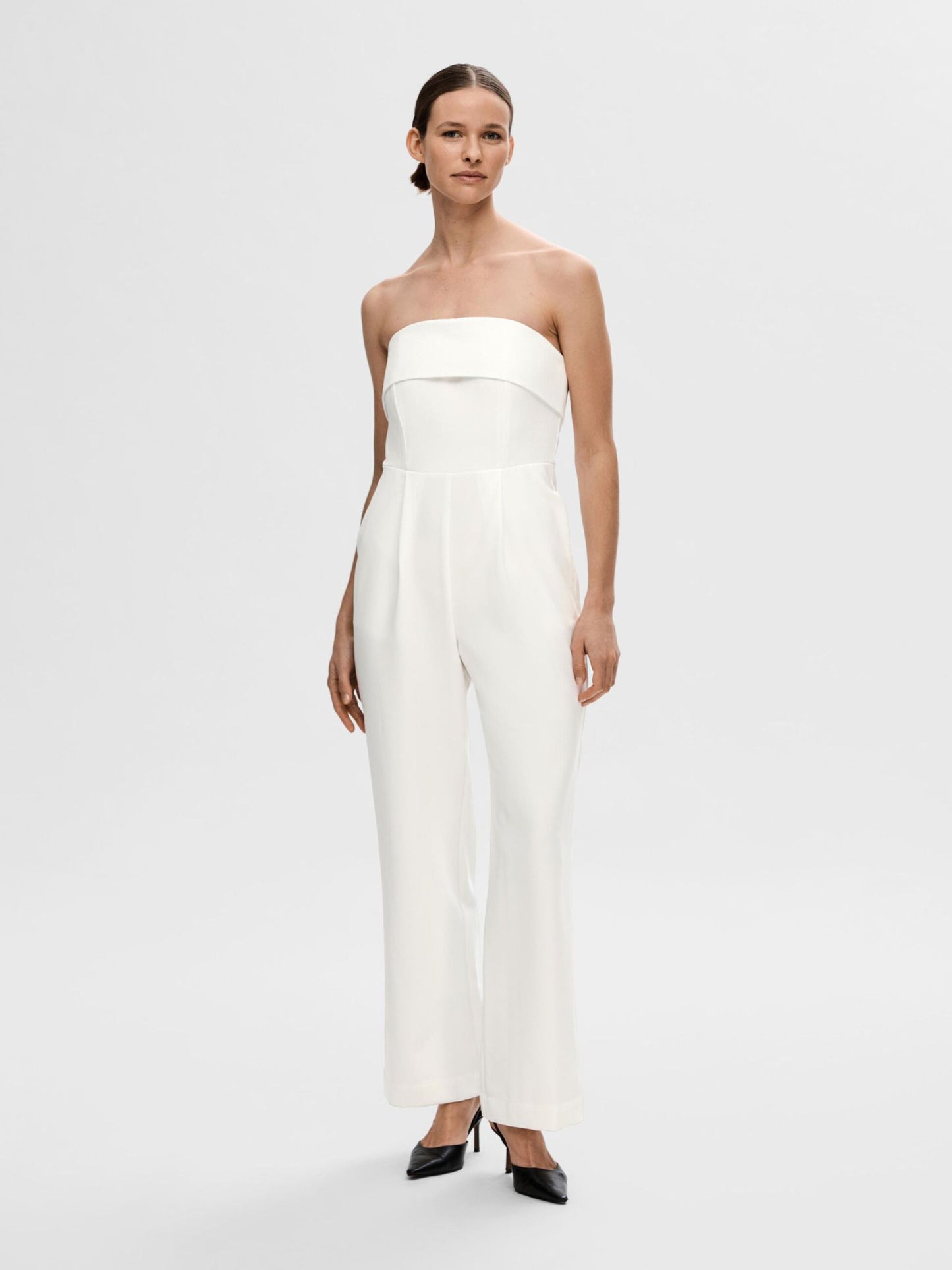 Selected Femme Vinelle Jumpsuit - Snow White