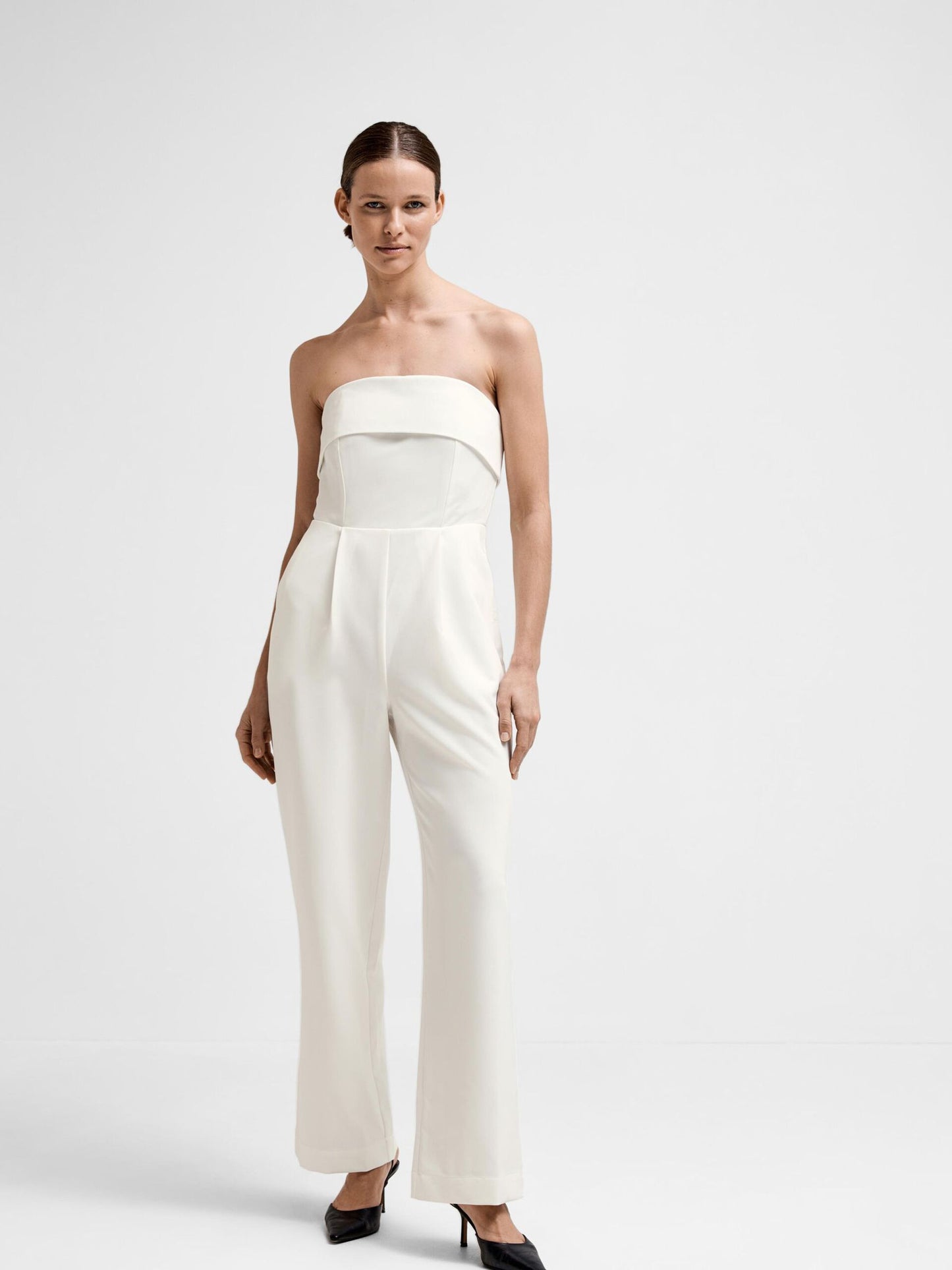 Selected Femme Vinelle Jumpsuit - Snow White