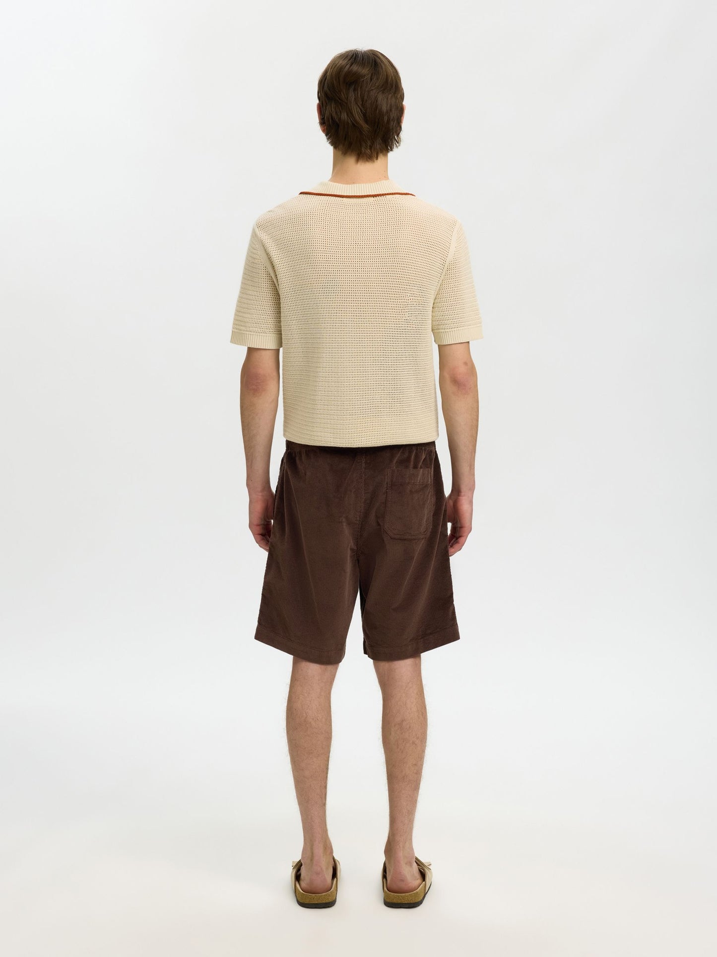 Selected Jace Cord Shorts - Brown