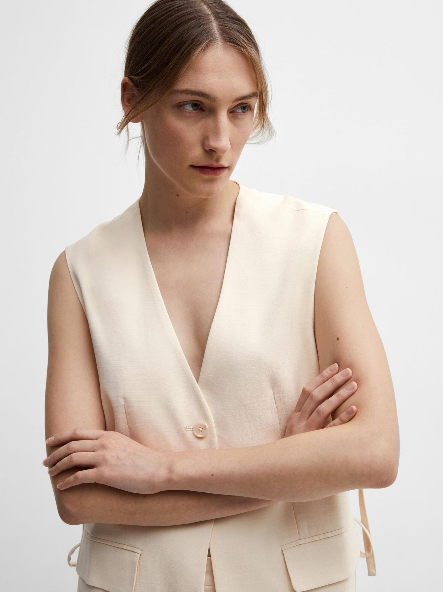 Selected Femme Oversized Waistcoat - Birch