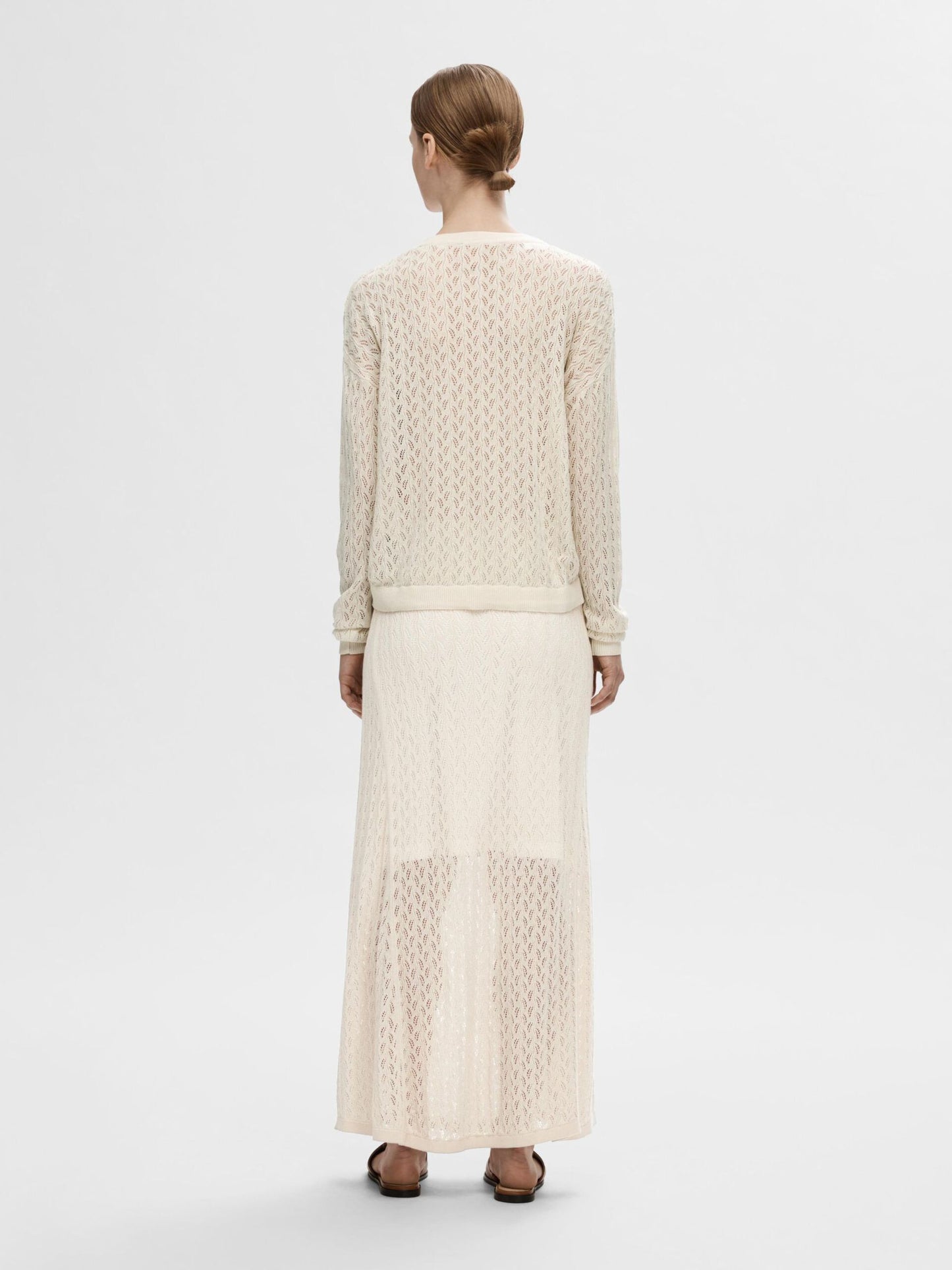Selected Femme Long-Sleeved Knitted Cardigan - Birch