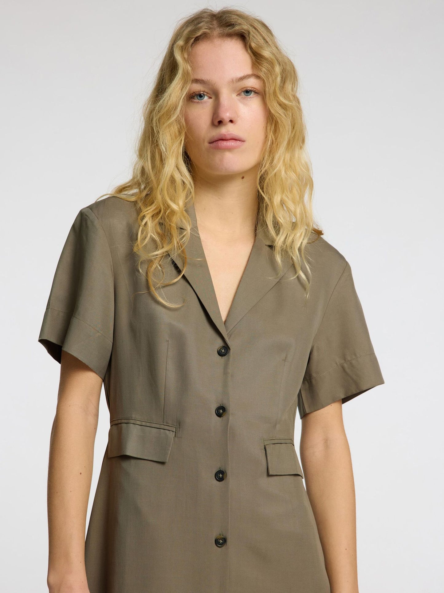 Selected Femme Tailored Midi Dress - Vetiver