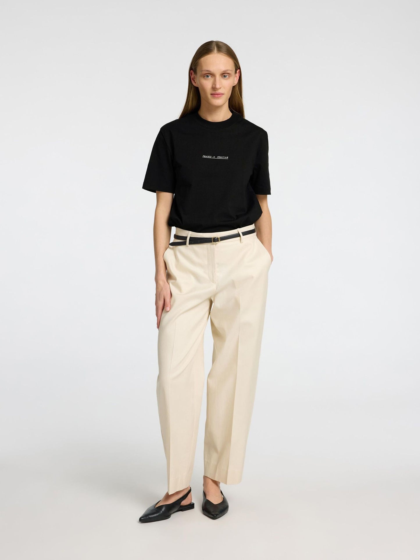 Selected Femme Relax Colwoman Printed Tee - Black