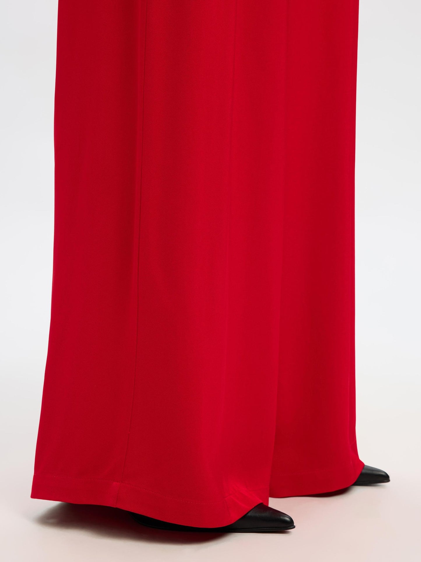 Selected Nore Wide Leg Pants - Equestrian Red