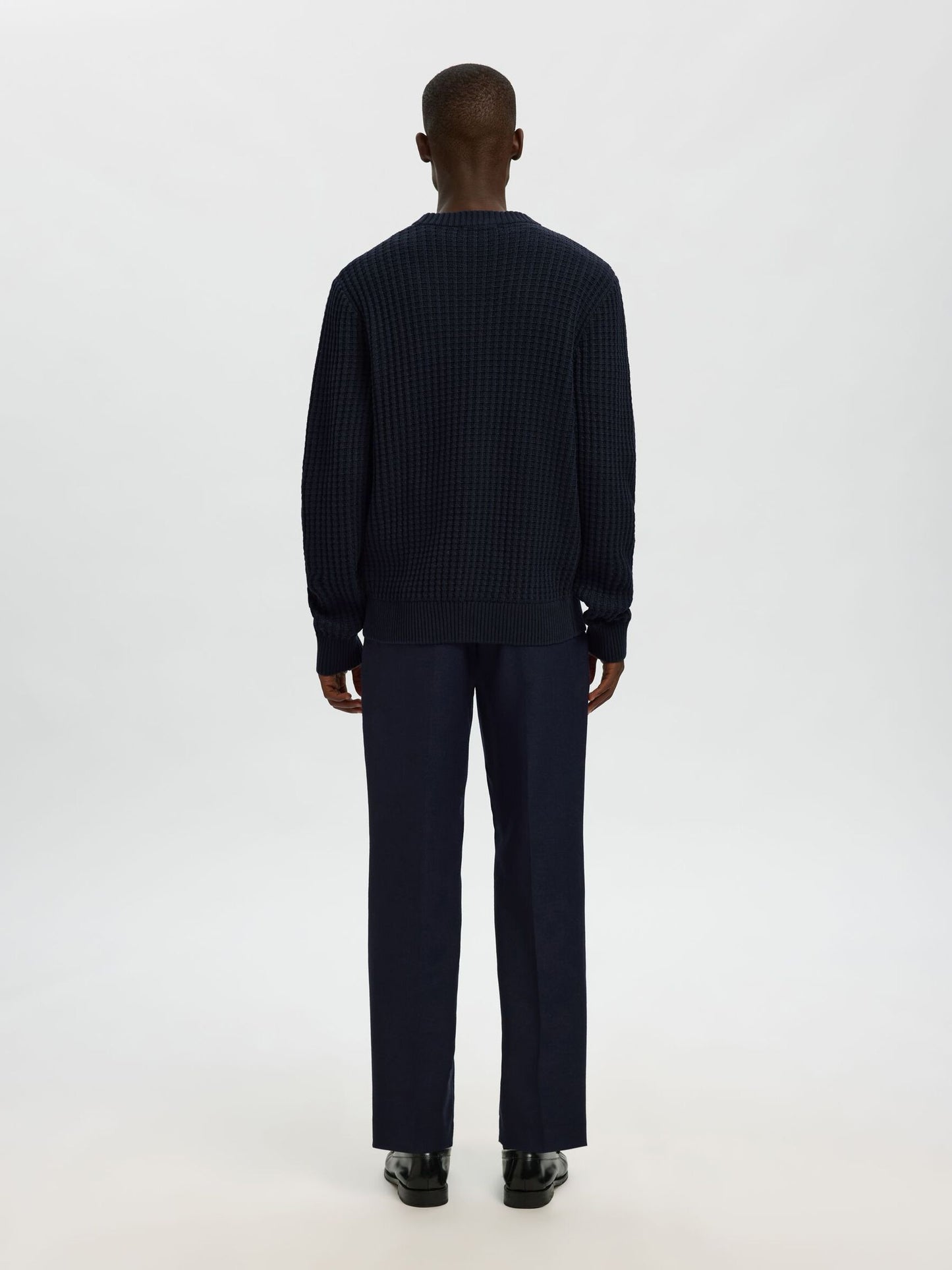Selected Tom Long Sleeve Knit Crew Neck- Sky Captain