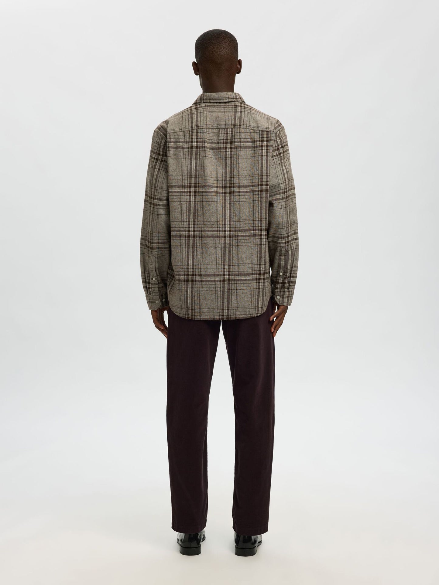 Selected Regfred Structured Overshirt - Delicioso Brown