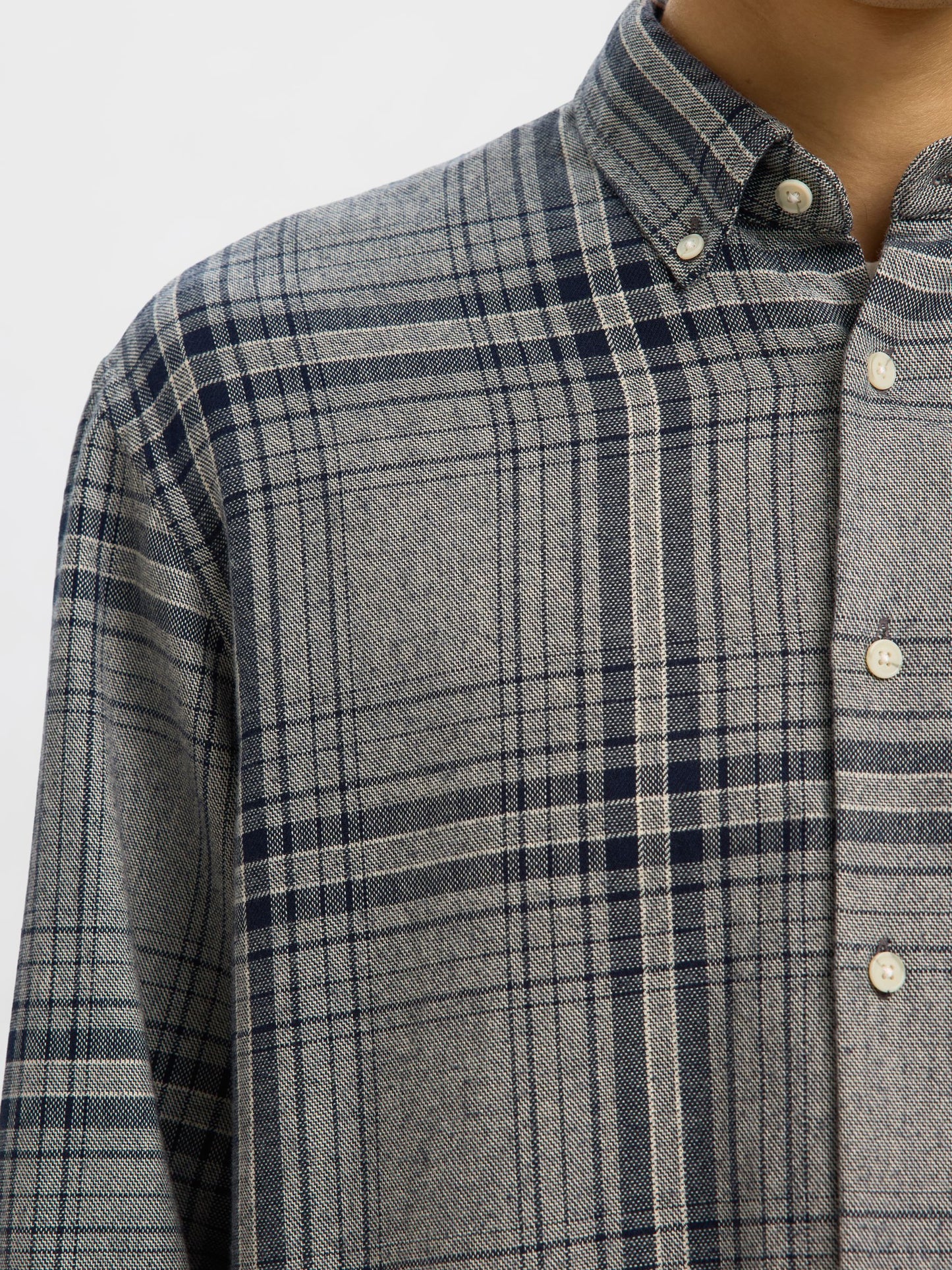 Selected Noah Long Sleeve Shirt - Sky Captain