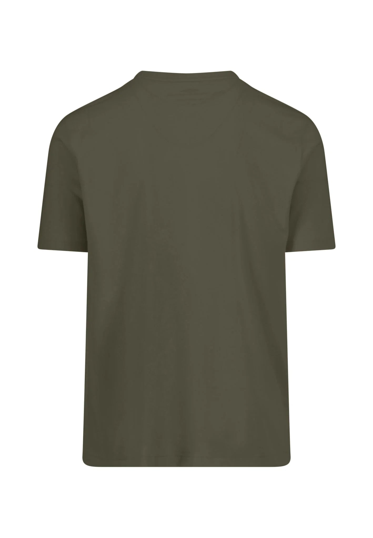 Fynch Hatton Cotton Round Neck T-Shirt - Dark Khaki