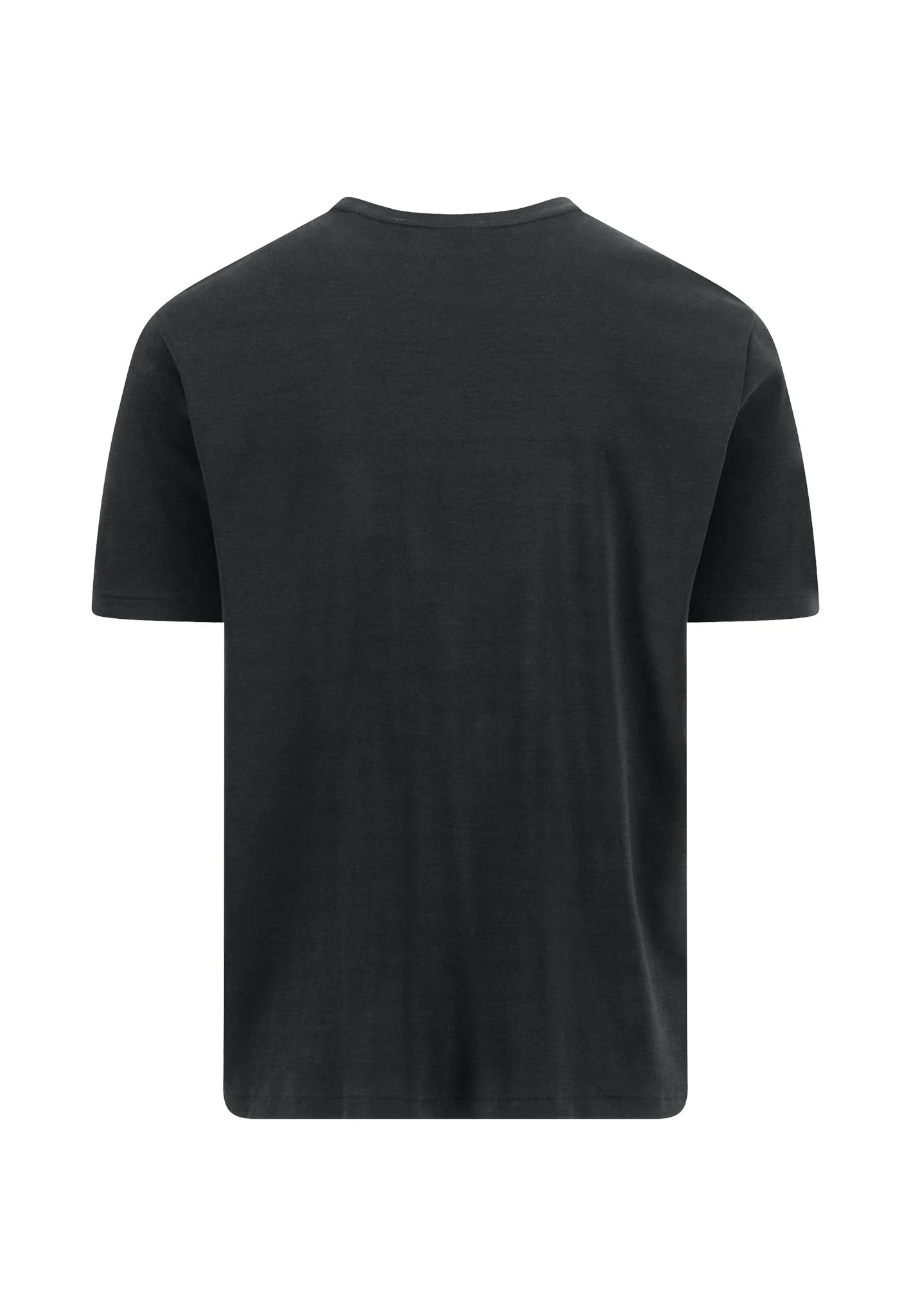 Fynch Hatton Cotton Round Neck T-Shirt - Black