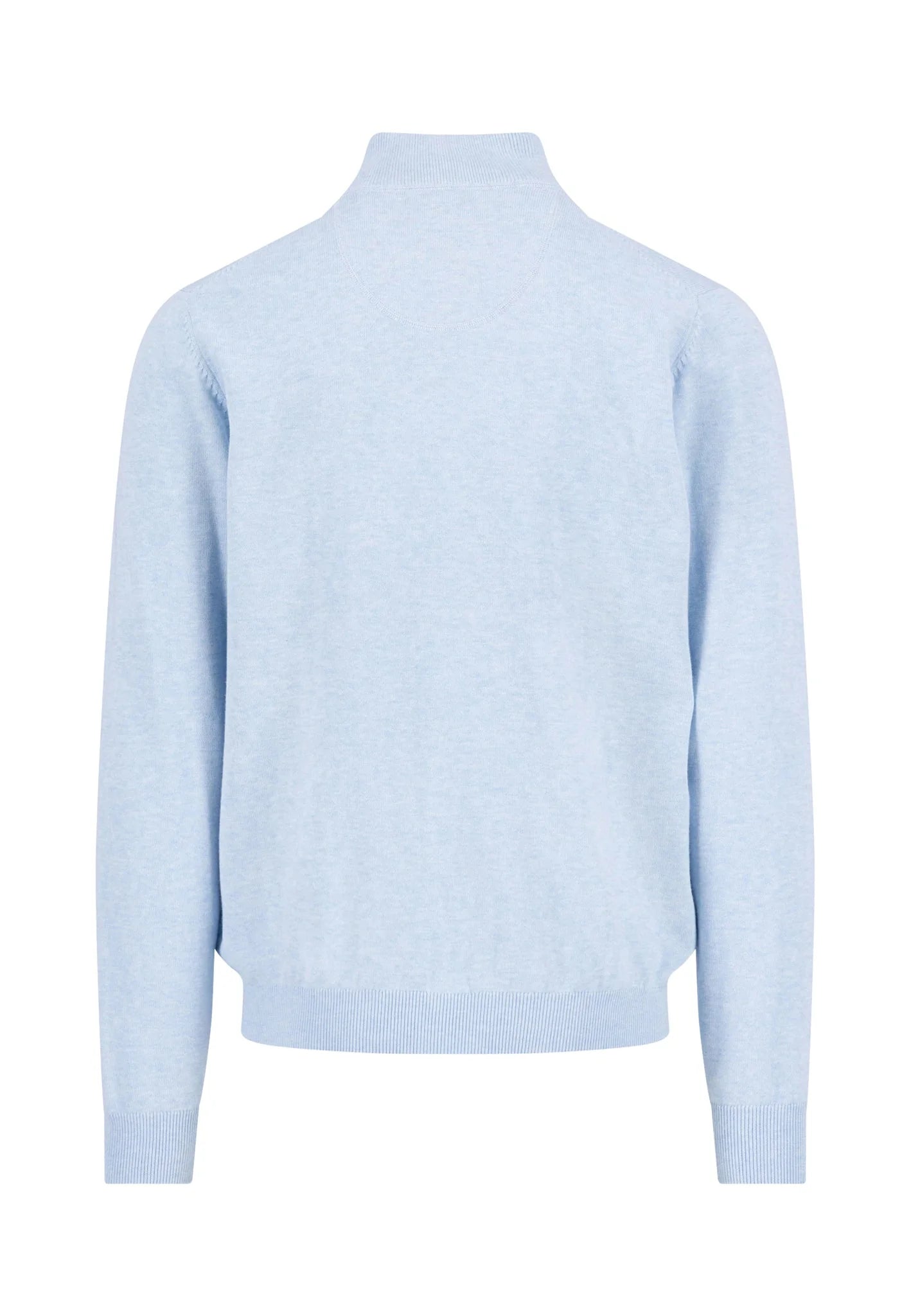 Fynch Hatton 1/4 Zip Troyer Jumper - New Breeze Blue