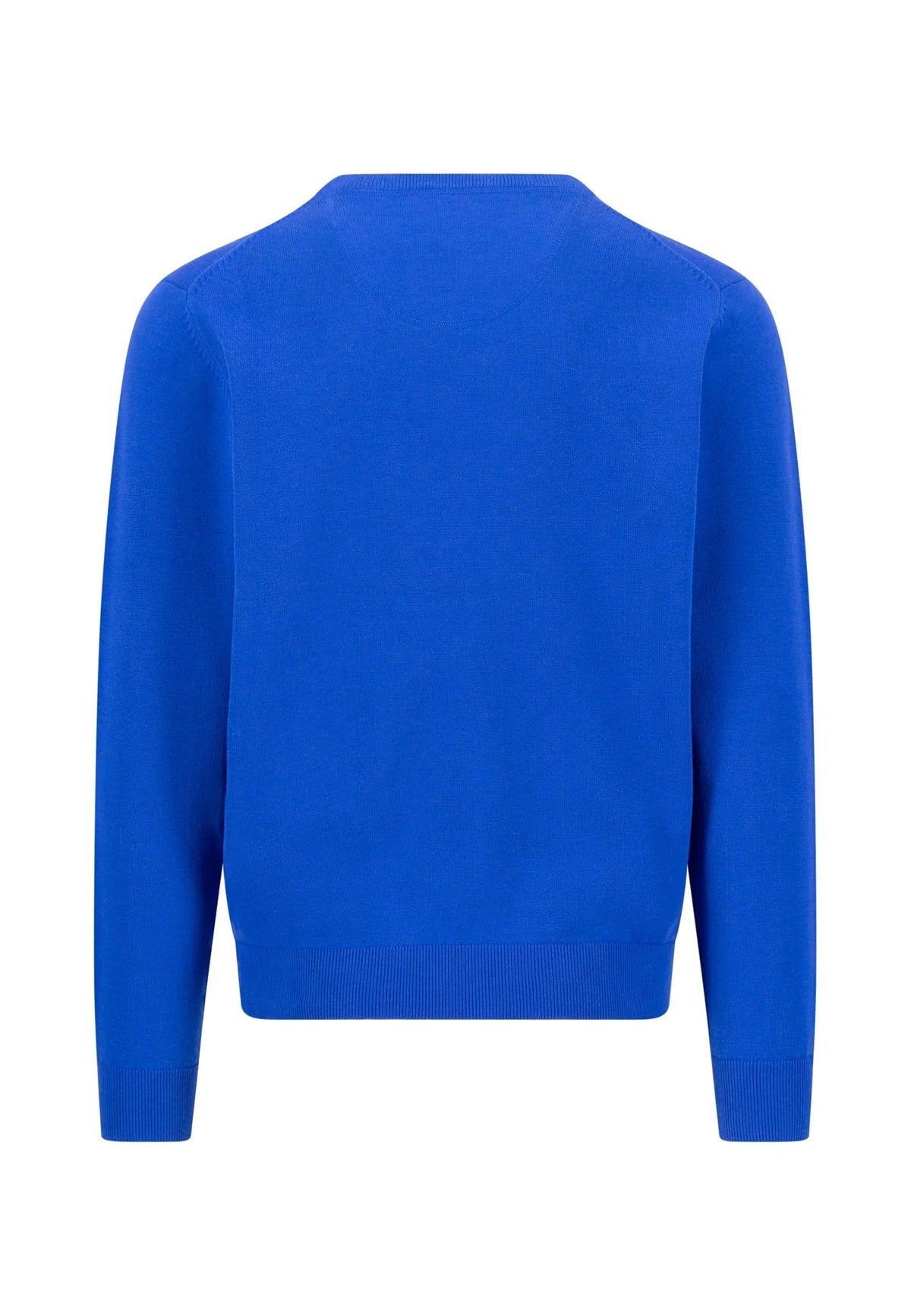 Fynch Hatton Fine Knit Crew Neck Jumper - Cobalt