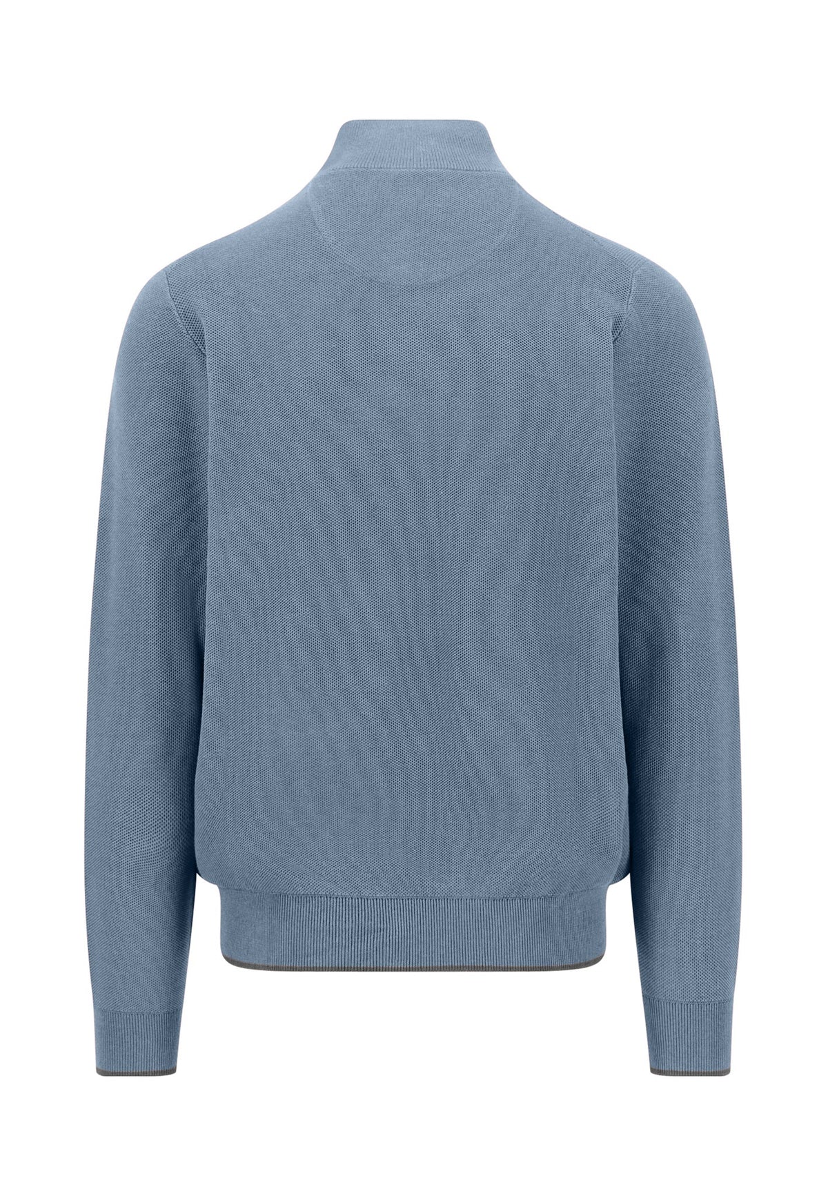 Fynch Hatton Troyer Zip Structure Jumper - Air Blue