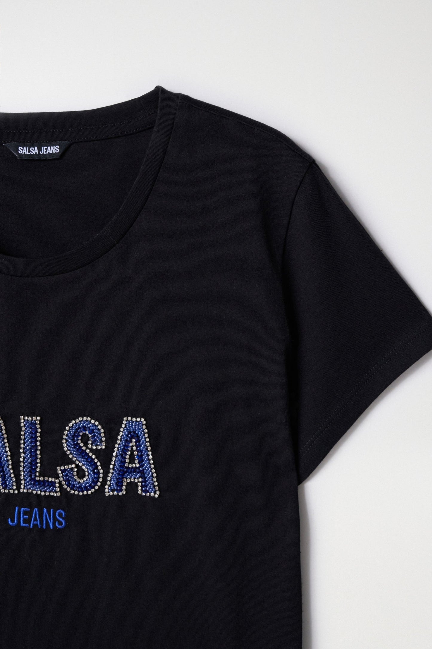 Salsa Logo Beaded Tee - Black