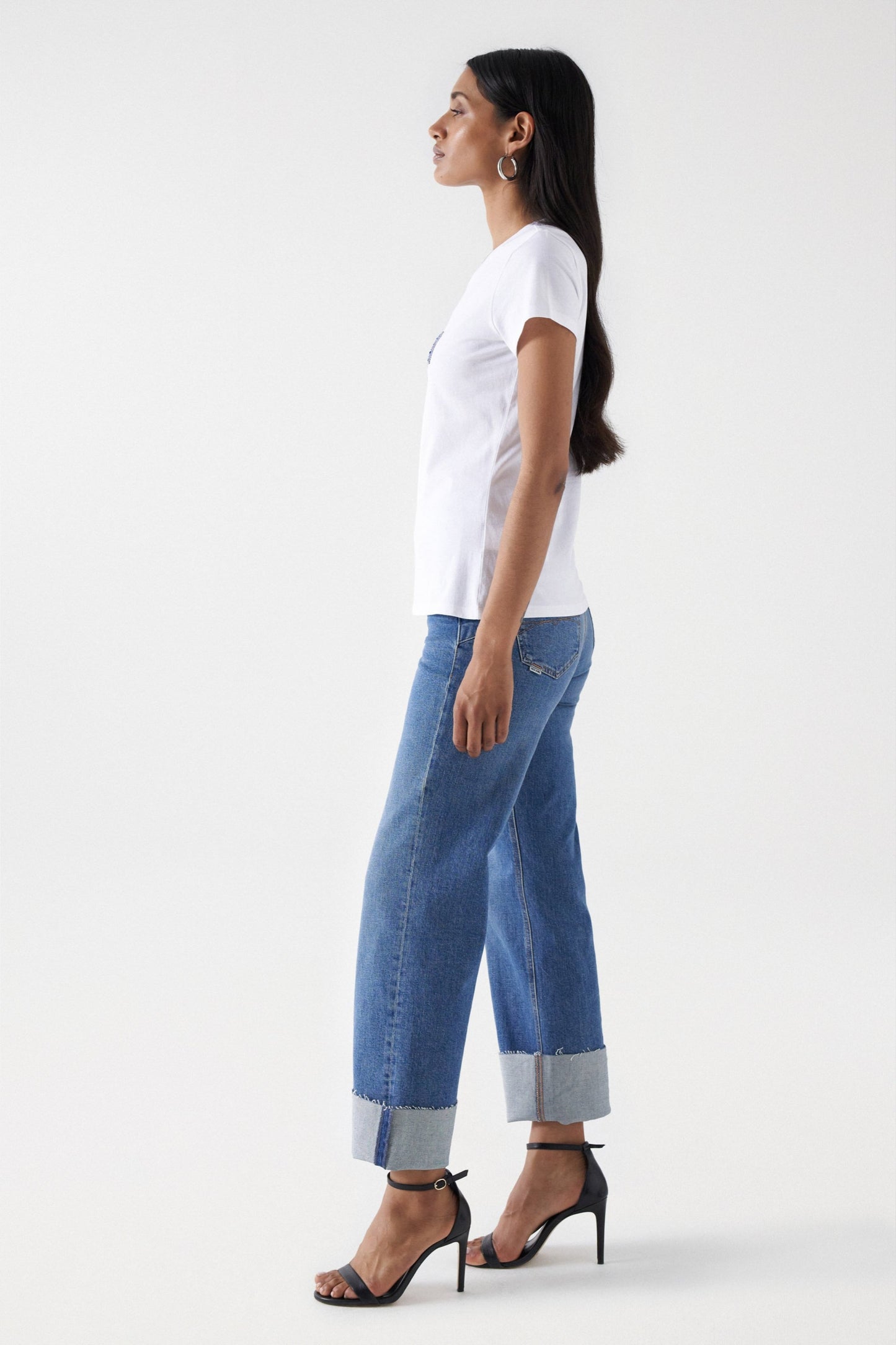 Salsa Logo Beaded Tee - White