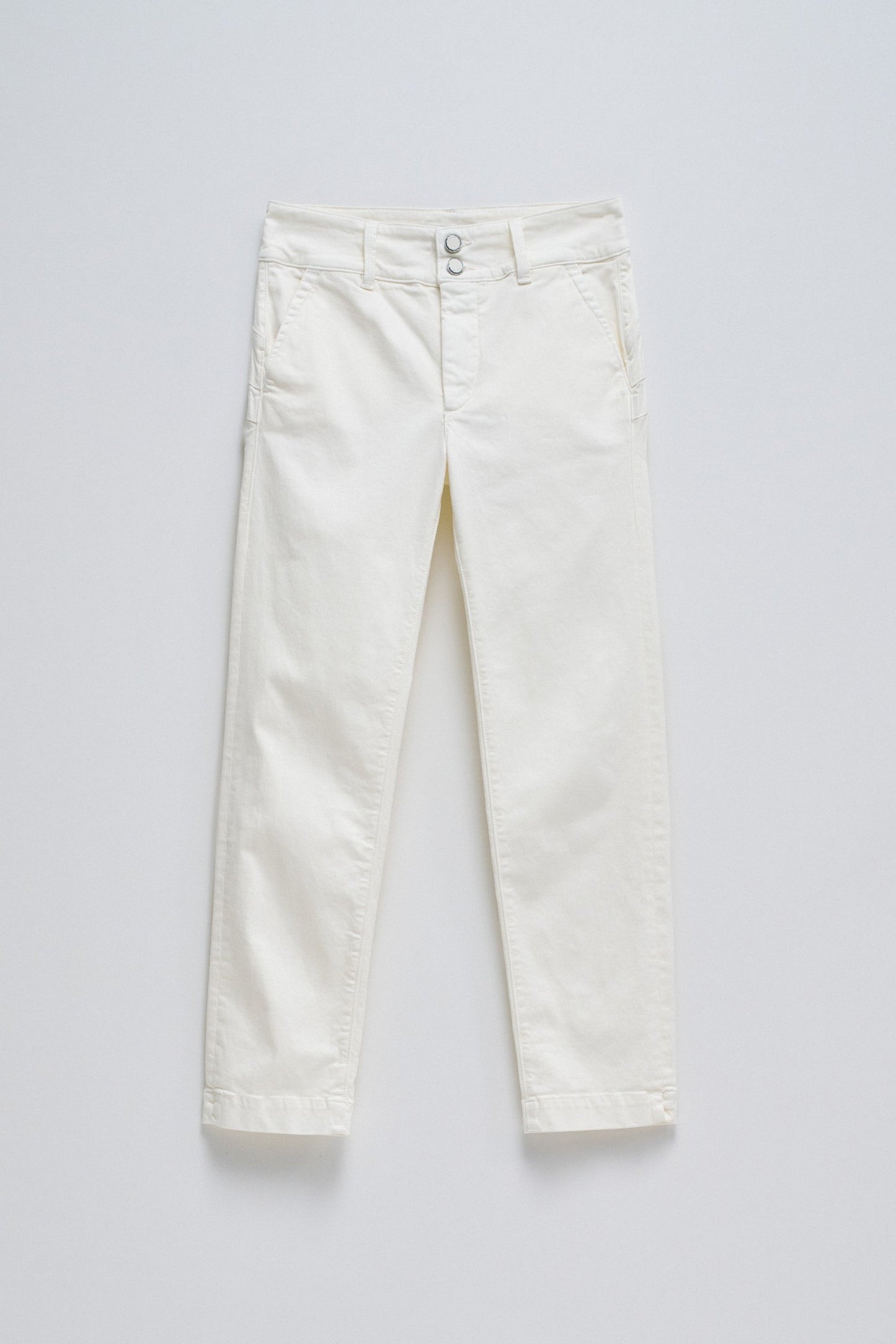Salsa Secret Chino Push In Cropped Slim - Cream
