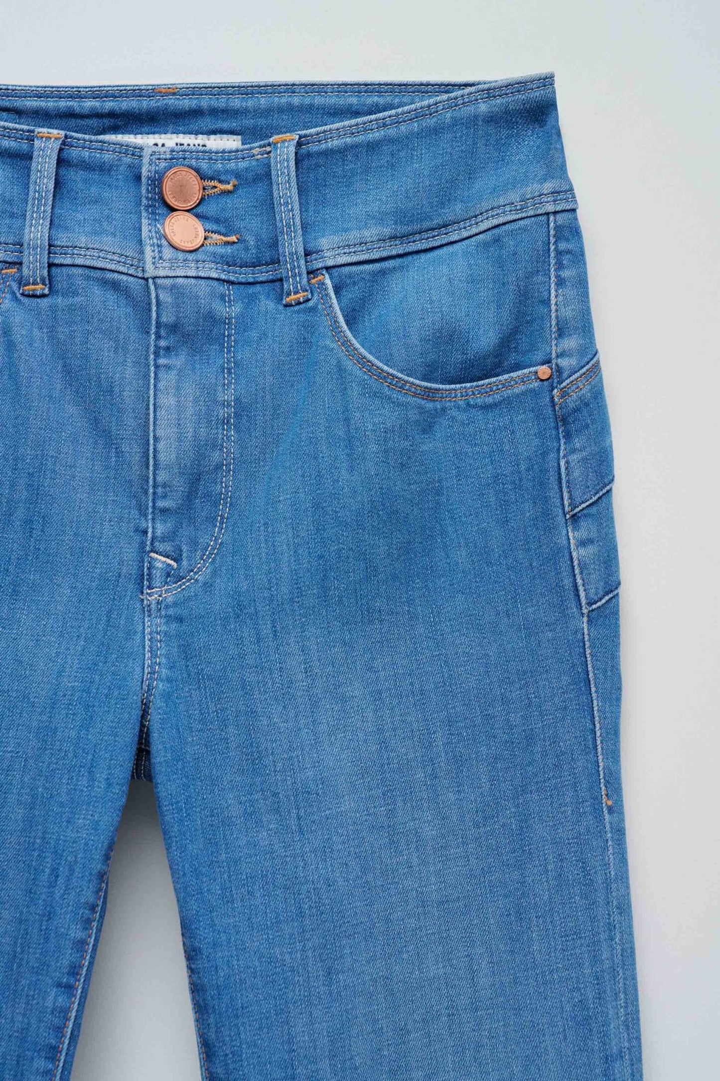 Salsa Secret Push In Straight Jean - Medium Wash