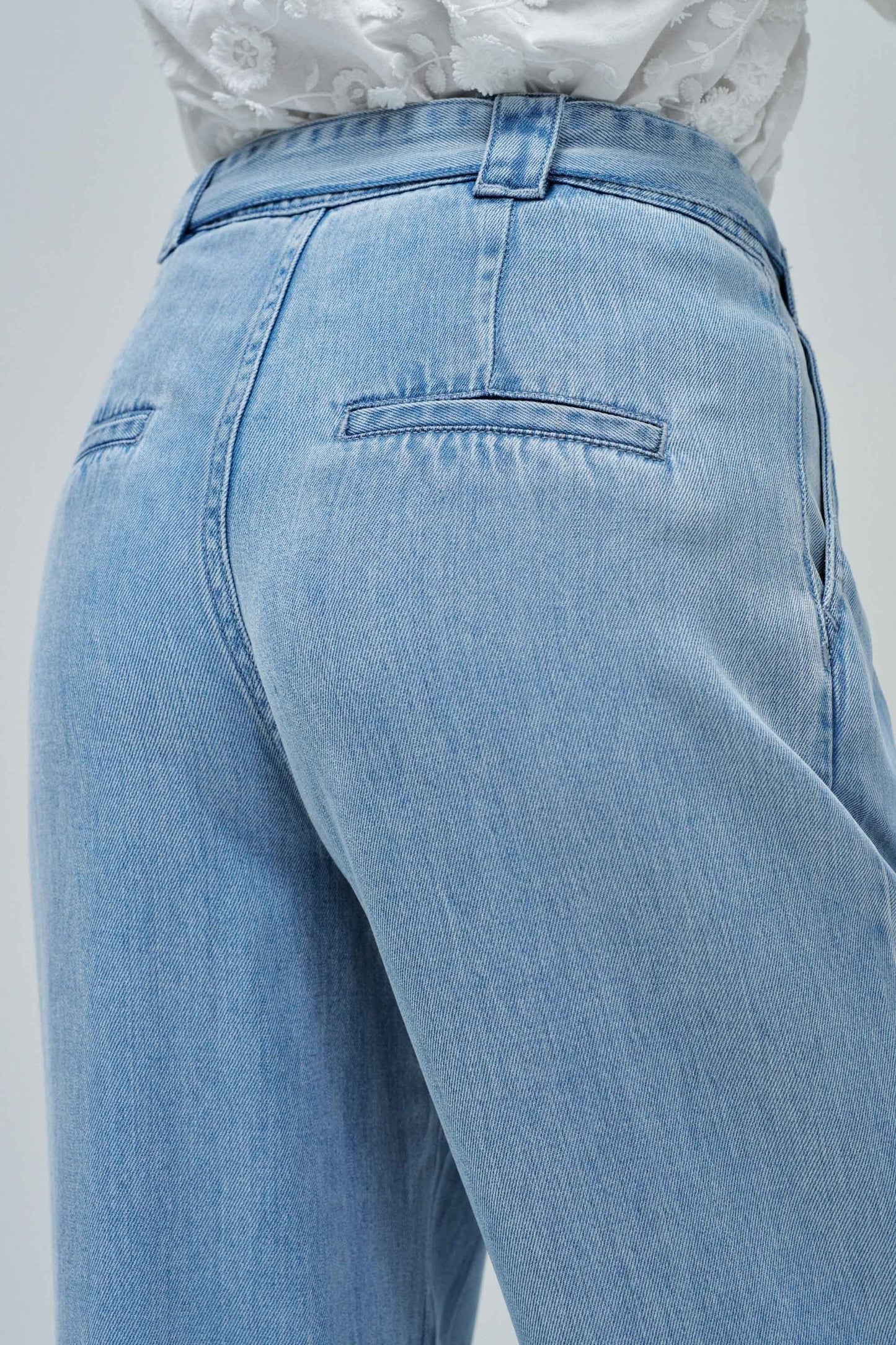 Salsa Jeans Wide Leg Pleated Jeans