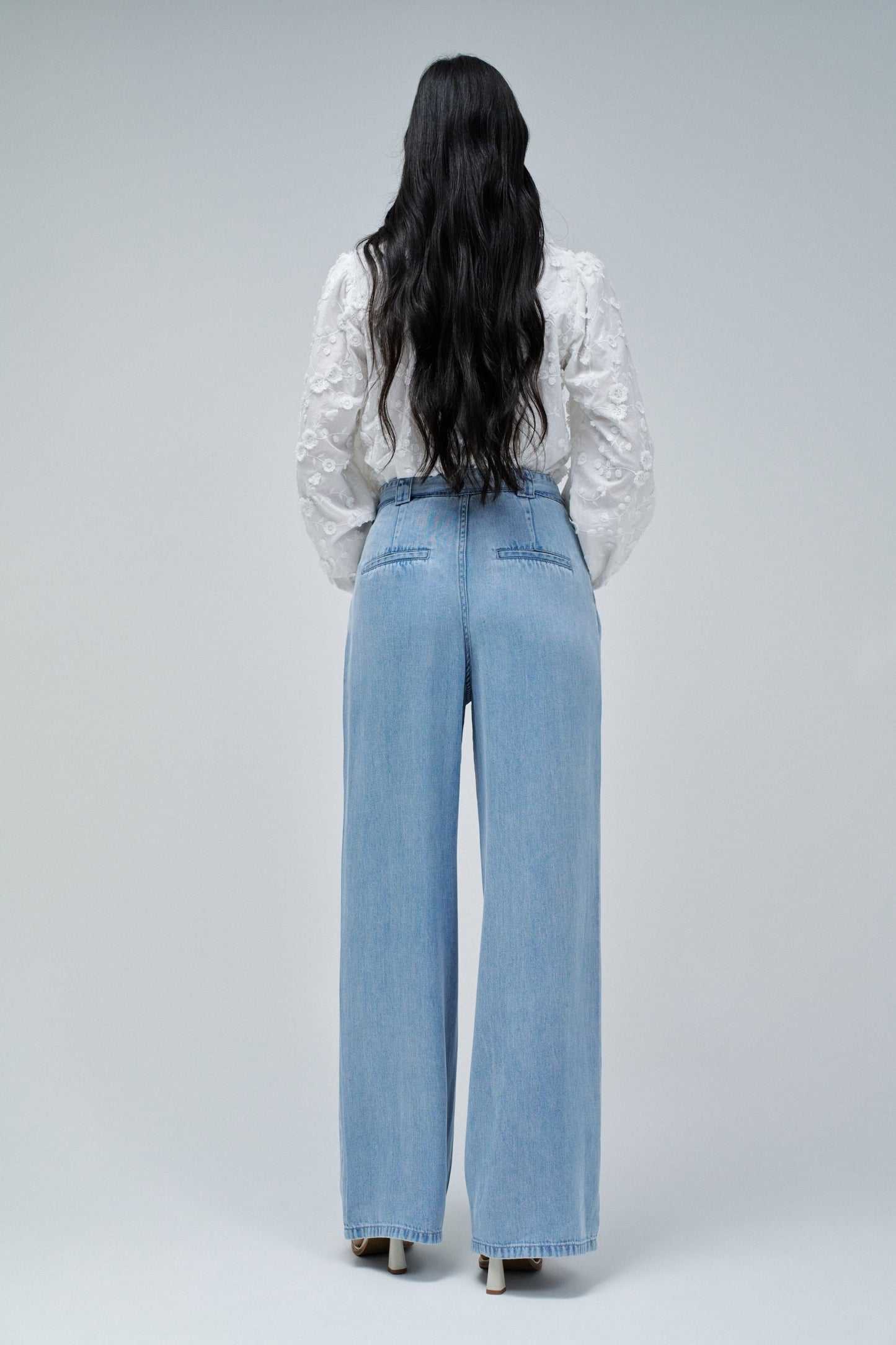 Salsa Jeans Wide Leg Pleated Jeans