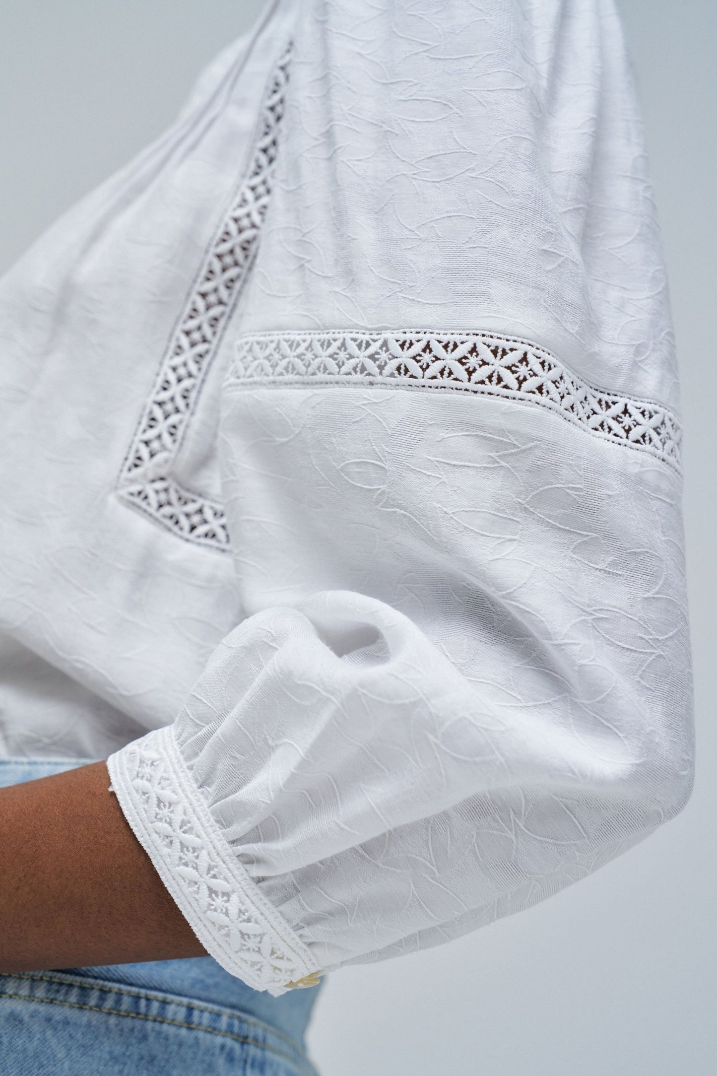 Salsa Embroidery Tunics Blouse - White