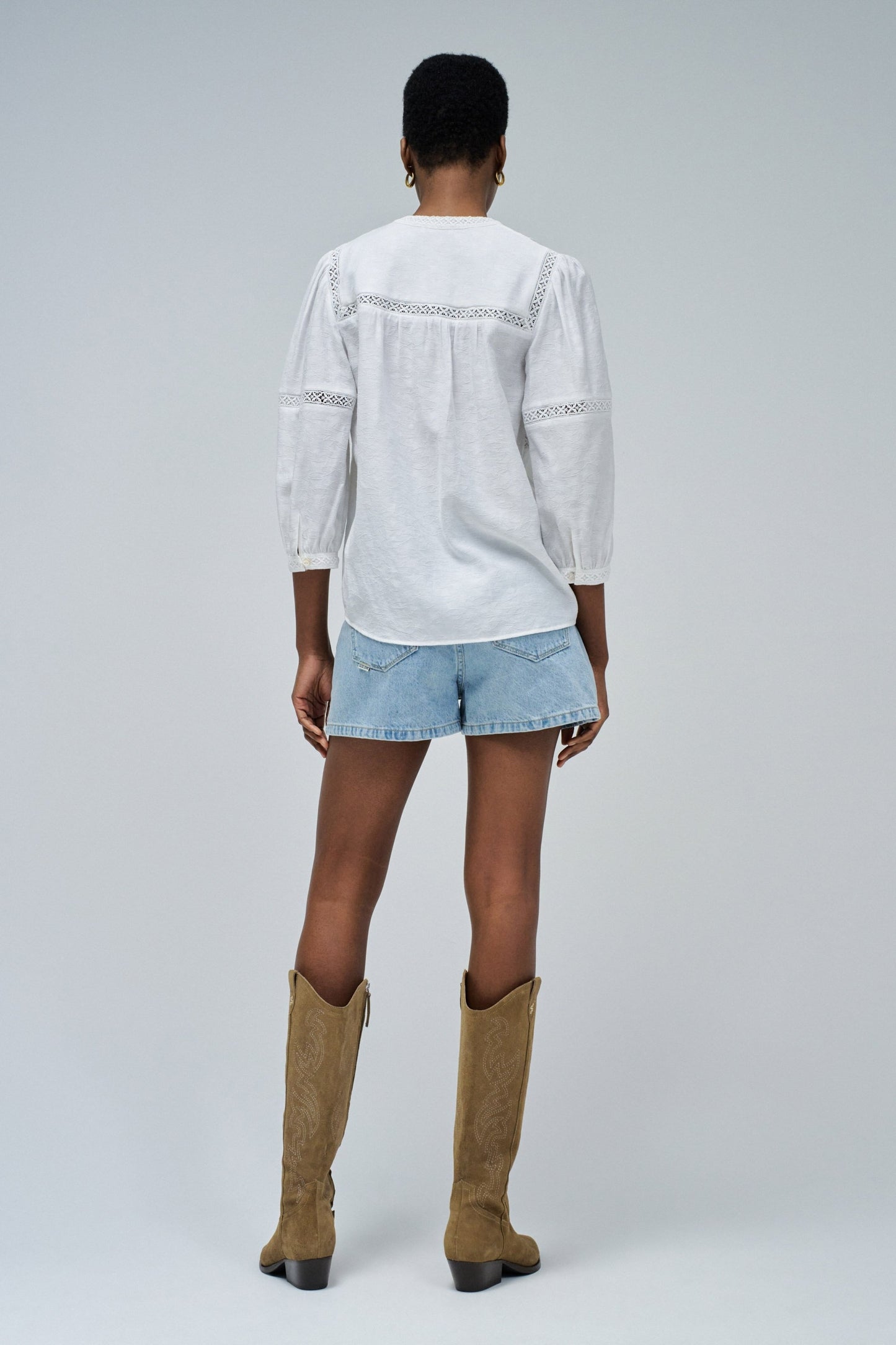 Salsa Embroidery Tunics Blouse - White