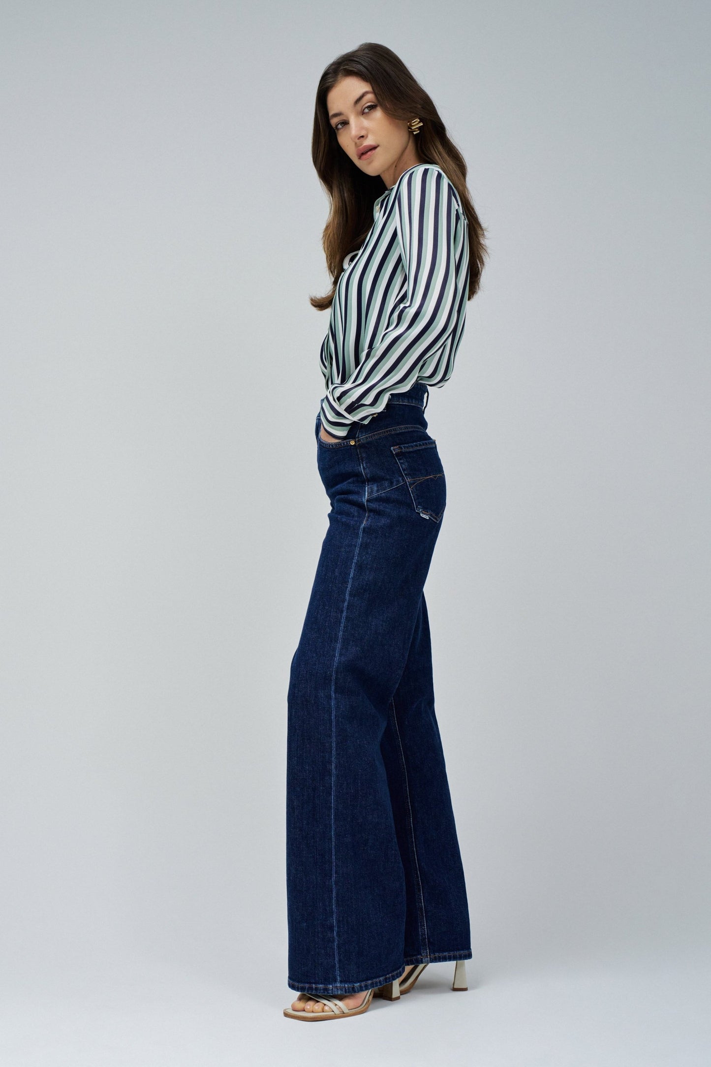 Salsa Faith Wide Leg Jean - Dark Wash