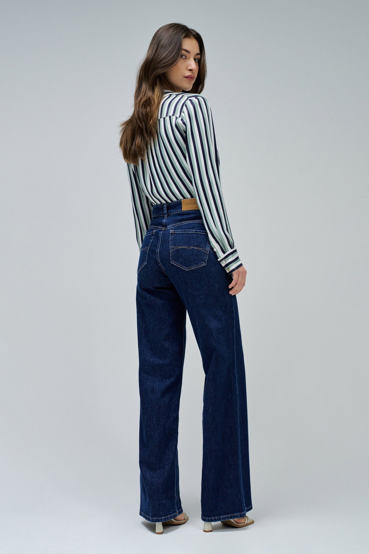 Salsa Faith Wide Leg Jean - Dark Wash