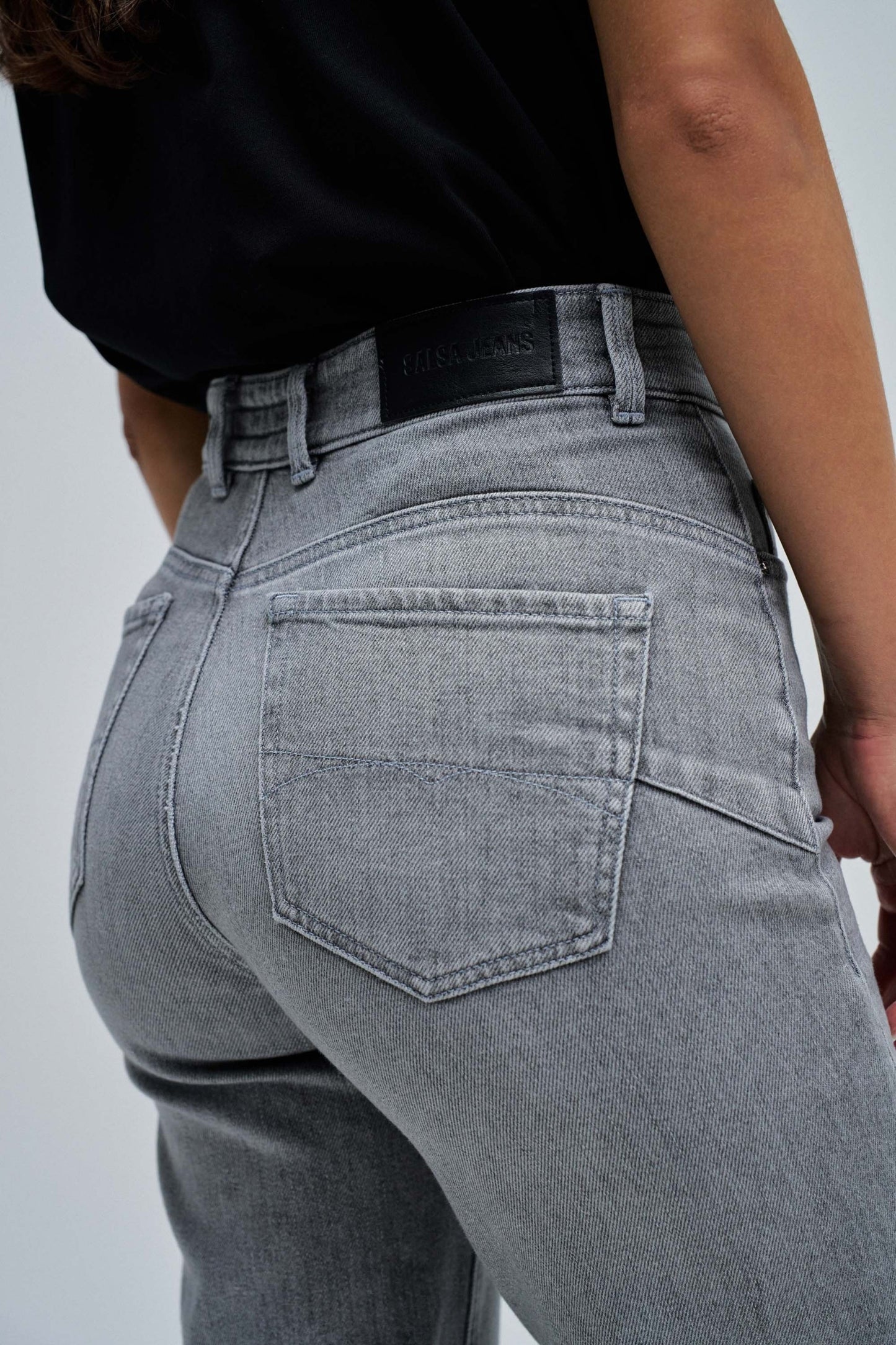 Salsa Faith Straight Leg Jean -Grey