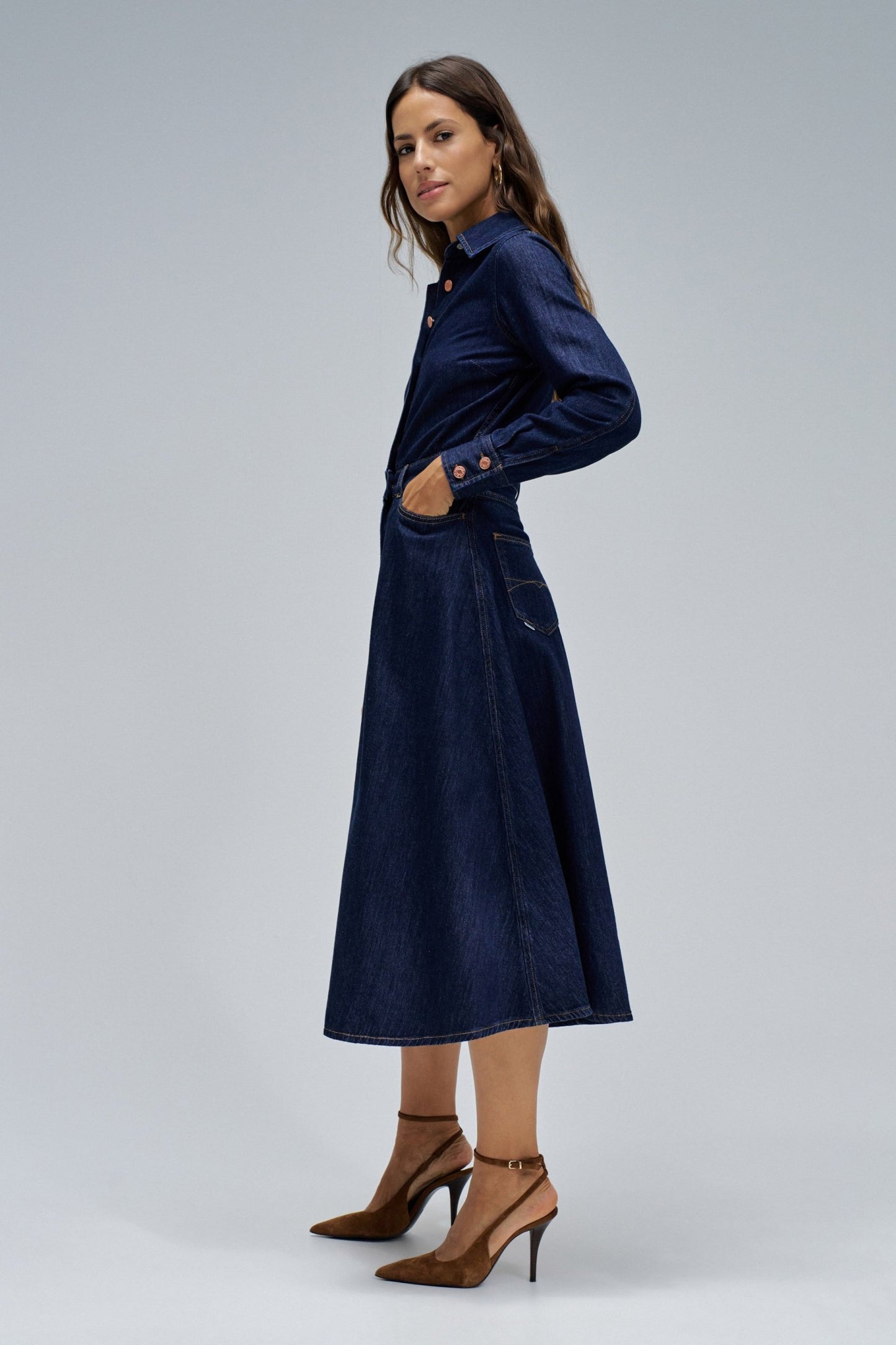 Salsa Midi Denim Dress