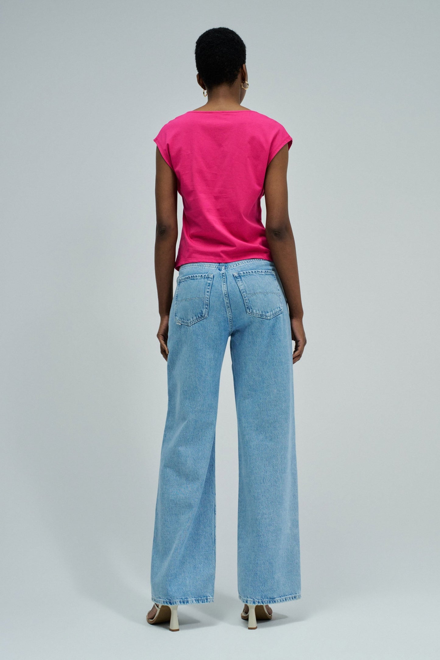 Salsa Jeans V-Neck Top - Pink
