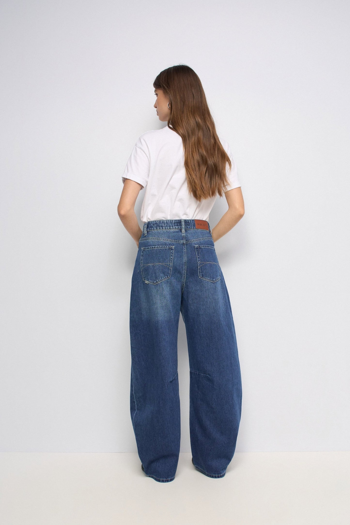 Salsa Denim Tailored High Rise Barrel Leg - Blue