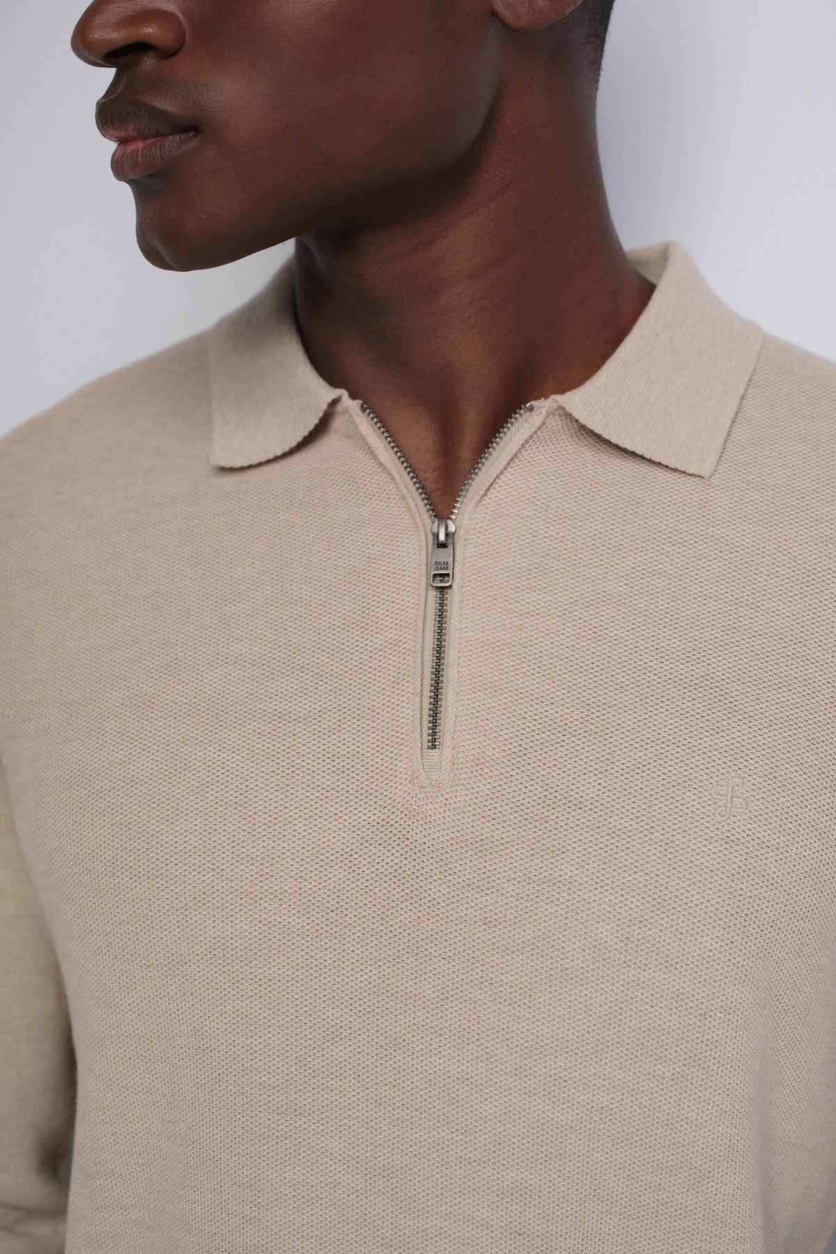 Salsa Long Sleeve Polo - Beige