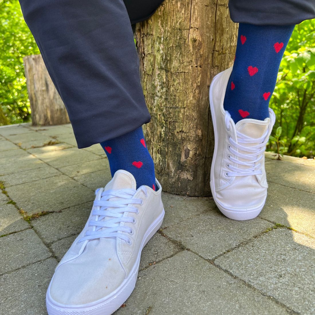 Swole Panda Bamboo Sock - Hearts