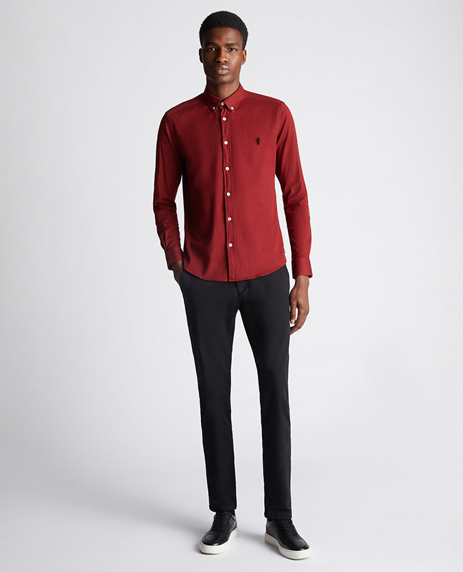 Remus Uomo Ashton Slim Shirt - Burgundy