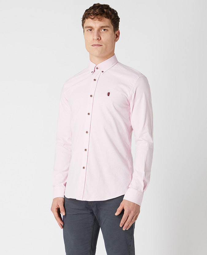 Remus Uomo Ashton Slim Fit Cotton Shirt - Pink