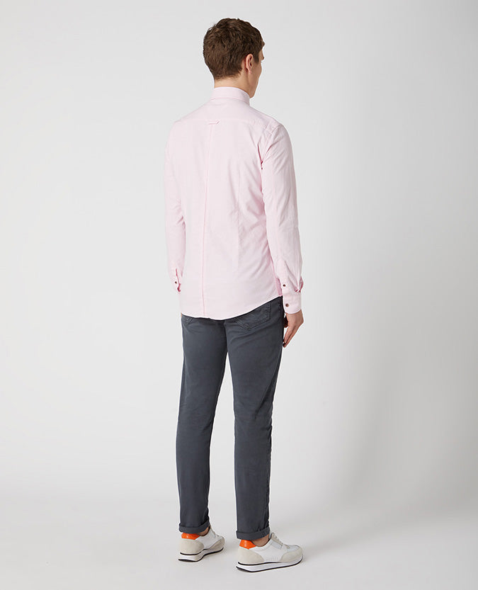 Remus Uomo Ashton Slim Fit Cotton Shirt - Pink