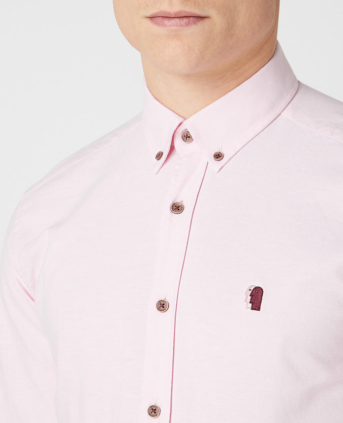 Remus Uomo Ashton Slim Fit Cotton Shirt - Pink