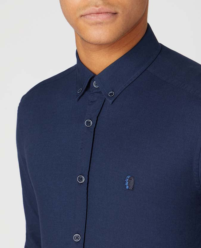Remus Uomo Ashton Slim Oxford Shirt - Navy