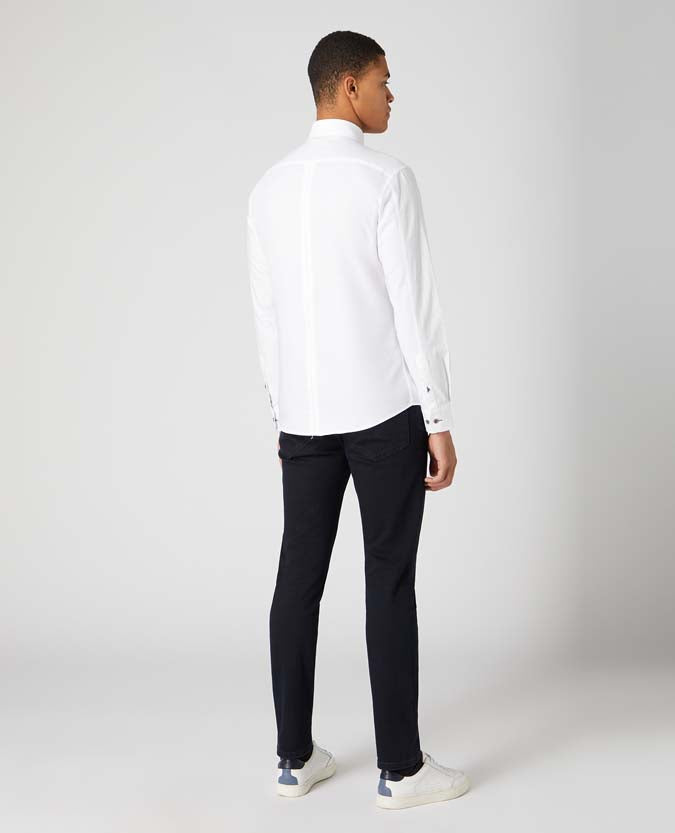 Remus Uomo Oxford Tapered Shirt - White