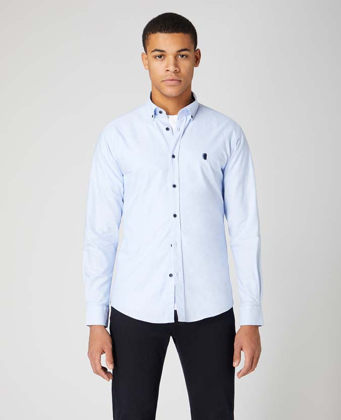 Remus Uomo Oxford Tapered Fit Shirt - Blue