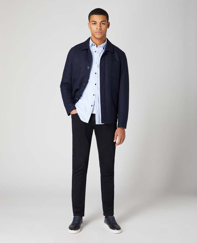 Remus Uomo Oxford Tapered Fit Shirt - Blue