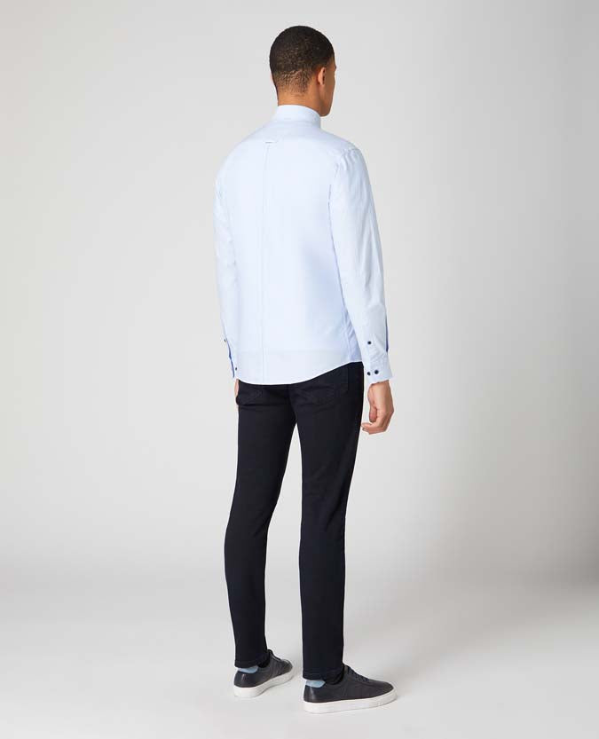Remus Uomo Oxford Tapered Fit Shirt - Blue