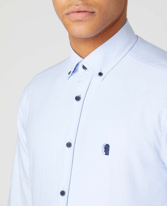 Remus Uomo Oxford Tapered Fit Shirt - Blue
